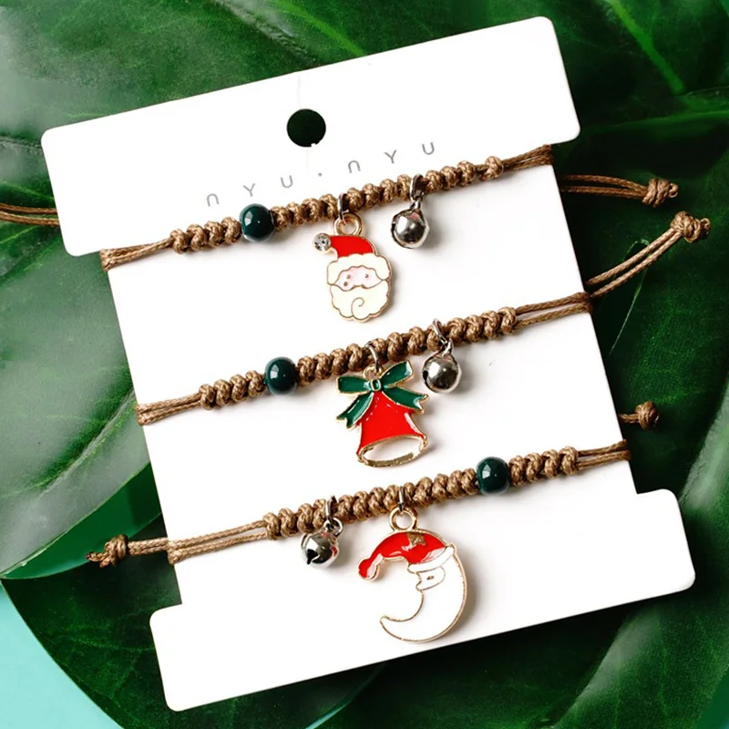 Christmas Pendant Bracelet Santa Claus Elk Xmas Tree Alloy Braided Rope Bracelets Xmas Theme Gifts Women Party Jewelry Accessory
Christmas Pendant Bracelet Santa Claus Elk Xmas Tree Alloy Braided Rope Bracelets Xmas Theme Gifts Women Party Jewelry Accessory