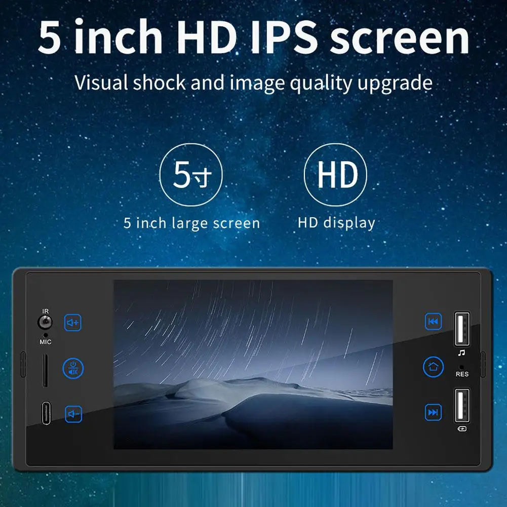 Автомобильный MP5-плеер SW1505, 5-дюймовый HD сенсорный экран, с двумя USB-портами и зарядным адаптером, Aux In Bluetooth, мультимедиа, FM-радио, музыкальный стереоплеер
Автомобильный MP5-плеер SW1505, 5-дюймовый HD сенсорный экран, с двумя USB-портами и зарядным адаптером, Aux In Bluetooth, мультимедиа, FM-радио, музыкальный стереоплеер