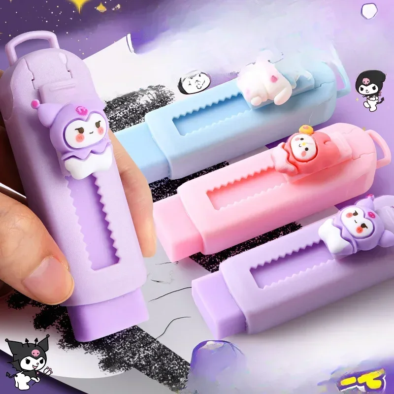 Sanrio ластик Kawaii HelloKitty Cinnamorroll Kuromi студенческий мультяшный креативный милый