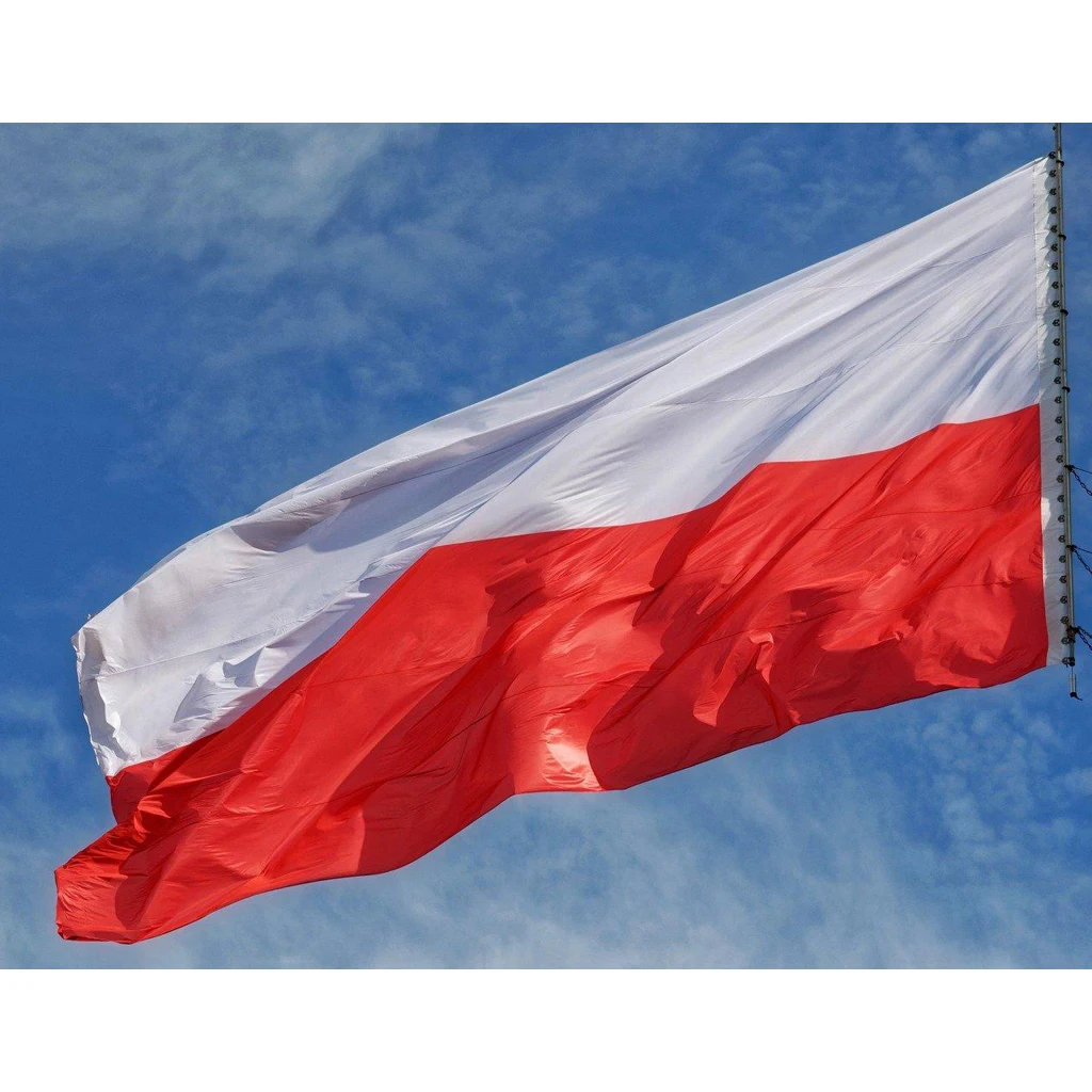 

90x150cm Hanging white red design Polish Flags polyester UV Fade Resistant