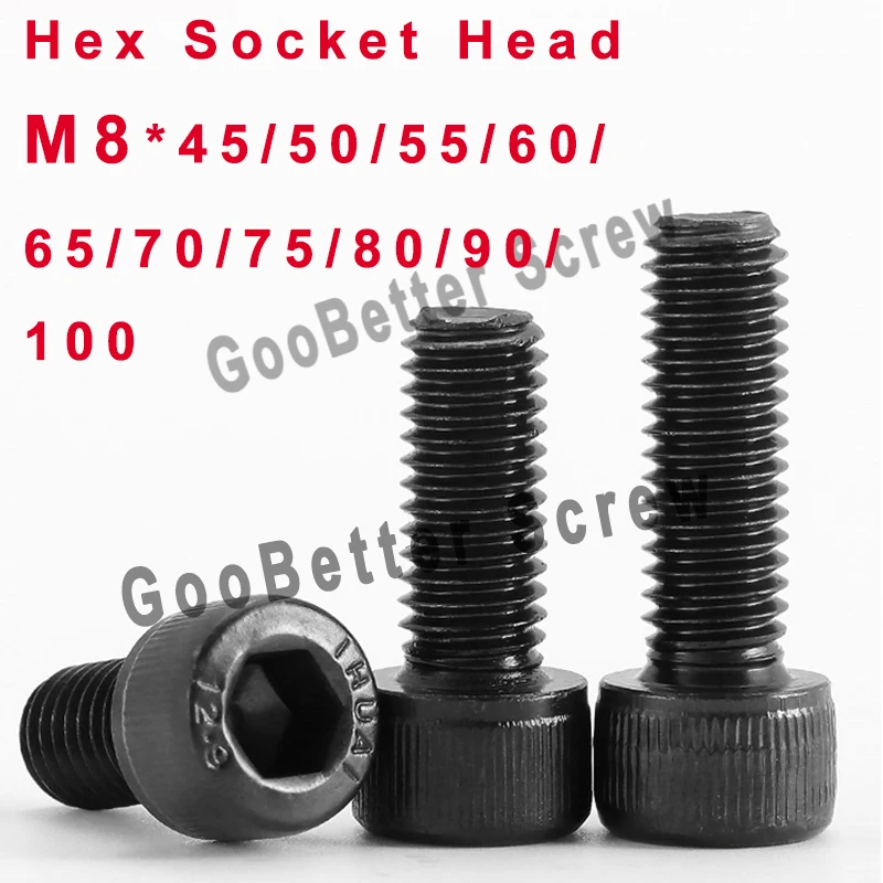 5 Pcs 12.9 Grade High-Strength Metric Screws M8*L 45~100 Black Full Thread Socket Head Screws Hex allen Socket Cap Head Screw
5 Pcs 12.9 Grade High-Strength Metric Screws M8*L 45~100 Black Full Thread Socket Head Screws Hex allen Socket Cap Head Screw