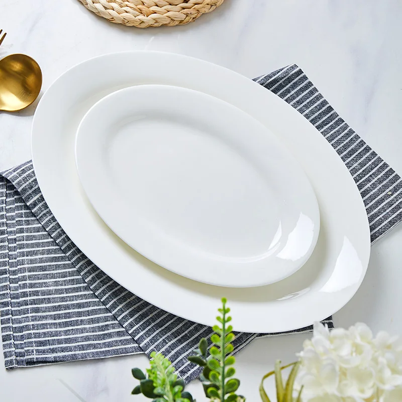 White Bone China Plate Fish Steaming Plate Oval Dish New Large Sized Creative Nordic Restaurant Ceramic Fish Plate
White Bone China Plate Fish Steaming Plate Oval Dish New Large Sized Creative Nordic Restaurant Ceramic Fish Plate