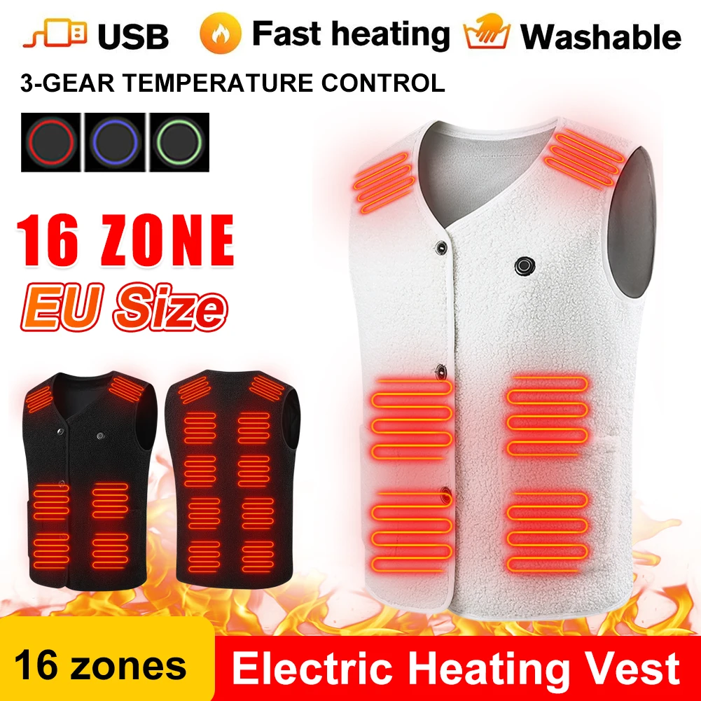 16 Areas Fast Heated Vest Winter Outdoor Hunting Men Women Vest Heated Jackets Sleeveless Plus XS-XXL Heating Vest For Outdoor
16 Areas Fast Heated Vest Winter Outdoor Hunting Men Women Vest Heated Jackets Sleeveless Plus XS-XXL Heating Vest For Outdoor
