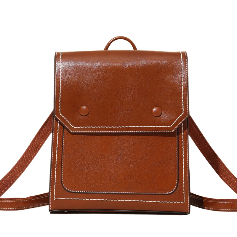Exquisite Vingtage University Girls School Bag Top Layer Cow Leather Practical Fashion Lady Cowhide Travel Crossbody Backpack
Exquisite Vingtage University Girls School Bag Top Layer Cow Leather Practical Fashion Lady Cowhide Travel Crossbody Backpack