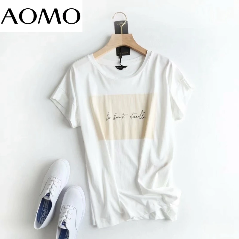 AOMO Women Print White Cotton T Shirt Short Sleeve O Neck Tees Ladies Casual Tee Shirt Street Wear Top 6D1A
AOMO Women Print White Cotton T Shirt Short Sleeve O Neck Tees Ladies Casual Tee Shirt Street Wear Top 6D1A