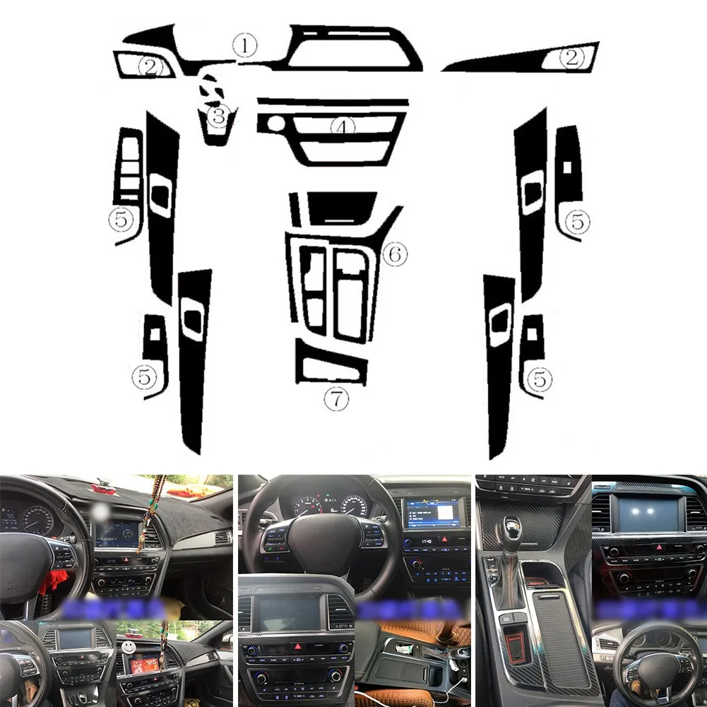 For Hyundai Sonata 9 2015-2017 Stickers Decals 3D Carbon Fiber Black Car Center Console Cover Interior Molding
For Hyundai Sonata 9 2015-2017 Stickers Decals 3D Carbon Fiber Black Car Center Console Cover Interior Molding