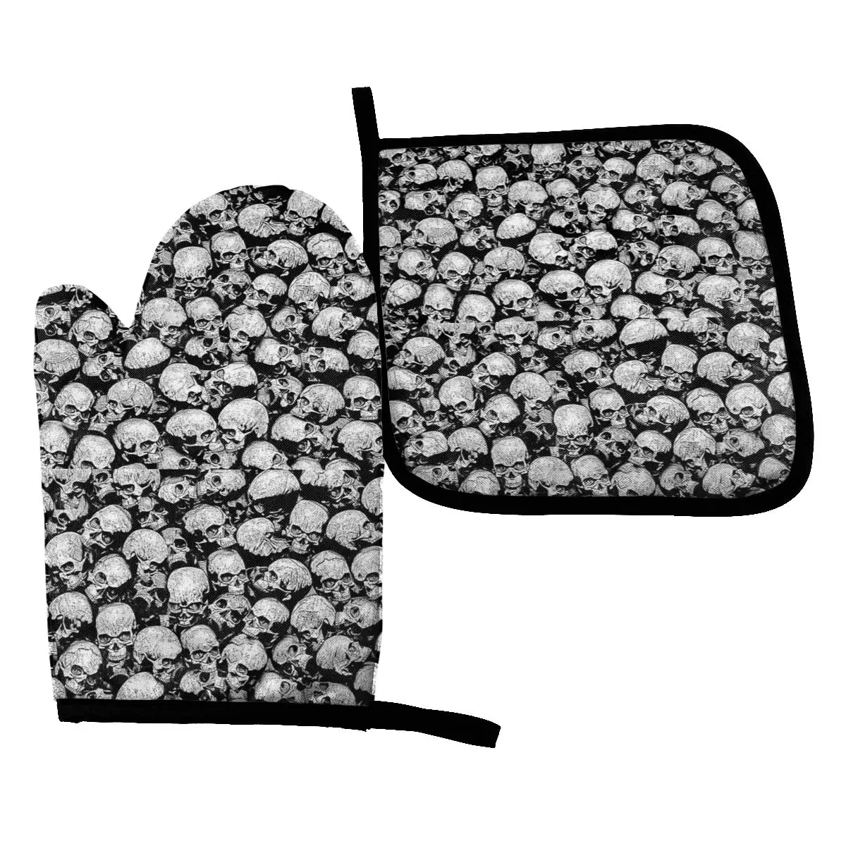 2PCS/Set Totally Gothic Kitchen Gloves Baking Oven Cooking Oven Mitts Skeleton Skull Anti-scald Potholder BBQ Gloves Microwave
2PCS/Set Totally Gothic Kitchen Gloves Baking Oven Cooking Oven Mitts Skeleton Skull Anti-scald Potholder BBQ Gloves Microwave
