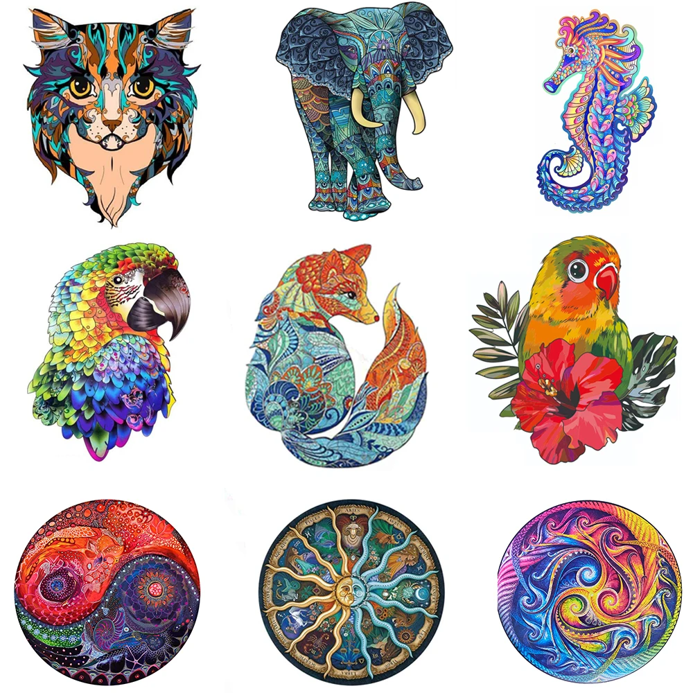Wooden Animal Puzzle Toys Elephant Fox Tai Chi Parrot Jigsaw Puzzle Board Game Set for Adults Kids Educational Toy Baby Gifts
Wooden Animal Puzzle Toys Elephant Fox Tai Chi Parrot Jigsaw Puzzle Board Game Set for Adults Kids Educational Toy Baby Gifts
