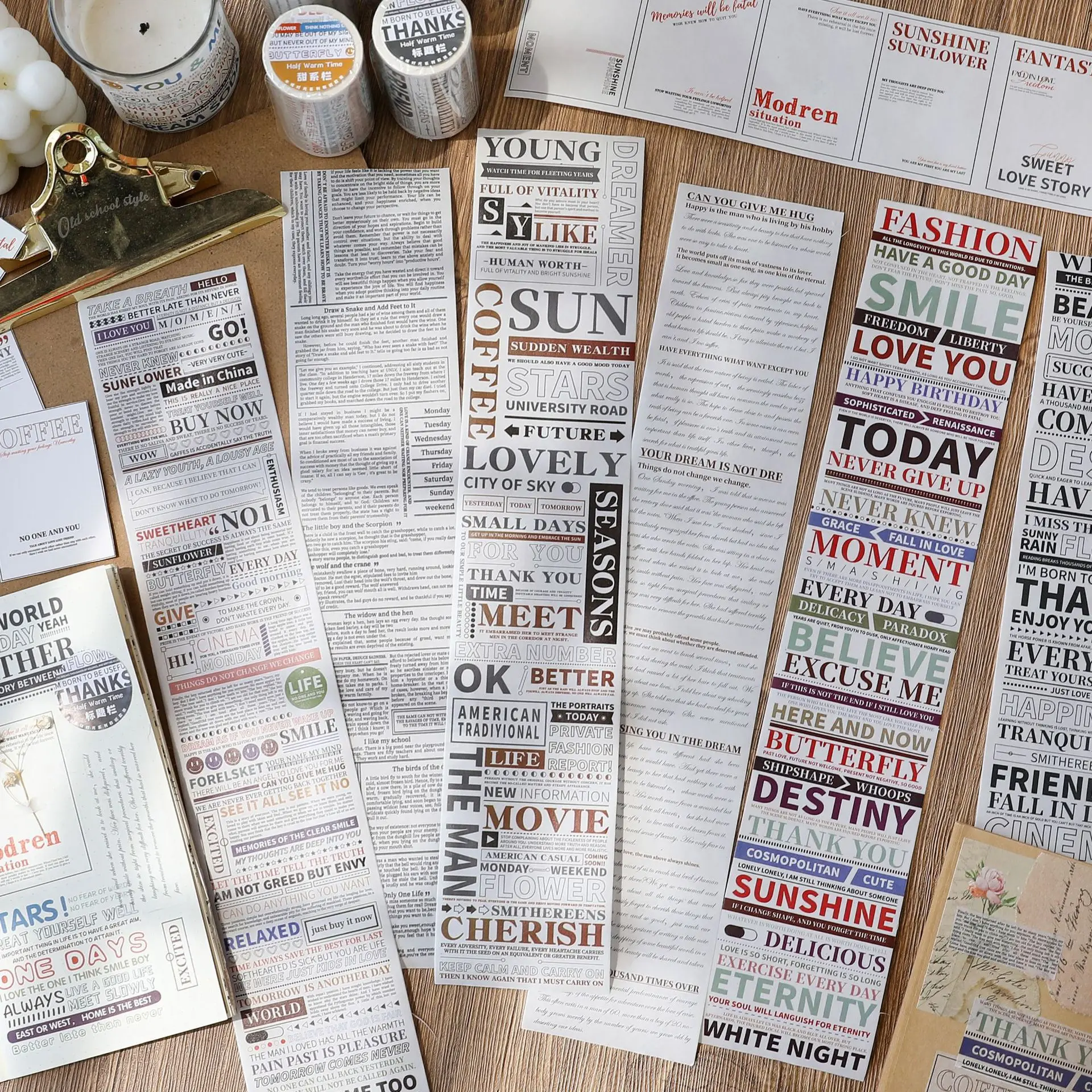 Retro English Alphabet Phrases Decorative Adhesive Tape Newspaper Masking Washi Tape Diy Scrapbooking Sticker Label Stationery
Retro English Alphabet Phrases Decorative Adhesive Tape Newspaper Masking Washi Tape Diy Scrapbooking Sticker Label Stationery