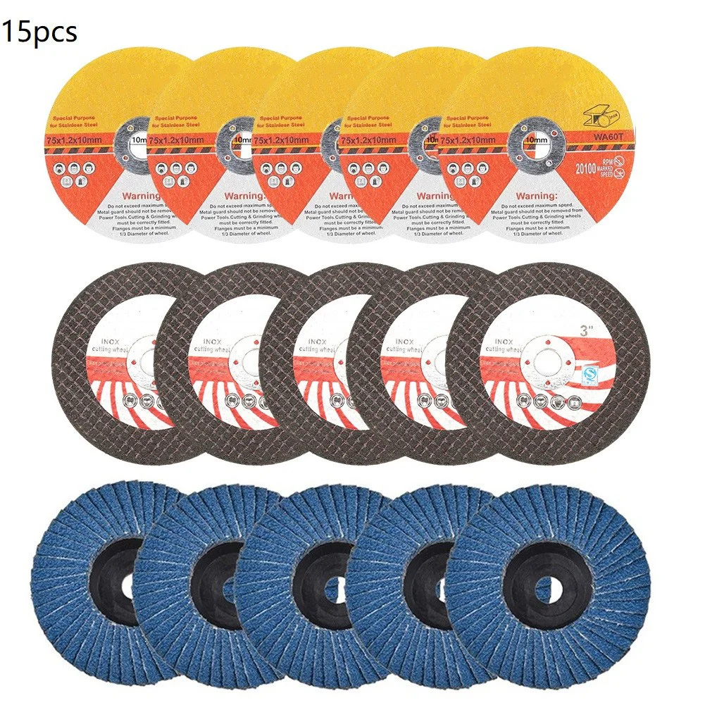 15pcs 75mm 3''inch Circular Resin Saw Blade Grinding Wheel Cutting Disc For Angle Grinder Machine For Glass Stone Polishing Disc
15pcs 75mm 3''inch Circular Resin Saw Blade Grinding Wheel Cutting Disc For Angle Grinder Machine For Glass Stone Polishing Disc
