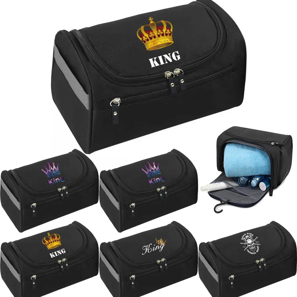 Men Makeup Bag Functional Hanging Travel Toiletries Organizer Handbag Make Up Storage Case King&queen Print Beauty Cosmetic Bags
Men Makeup Bag Functional Hanging Travel Toiletries Organizer Handbag Make Up Storage Case King&queen Print Beauty Cosmetic Bags