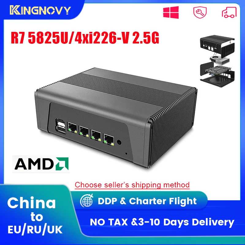 AMD Soft Router Ryzen 7 5825U 5800U 4x Intel i226-V 2.5G Firewall Appliance Mini PC 3*NVMe 2*SATA 3x4K UHD NAS Server
AMD Soft Router Ryzen 7 5825U 5800U 4x Intel i226-V 2.5G Firewall Appliance Mini PC 3*NVMe 2*SATA 3x4K UHD NAS Server