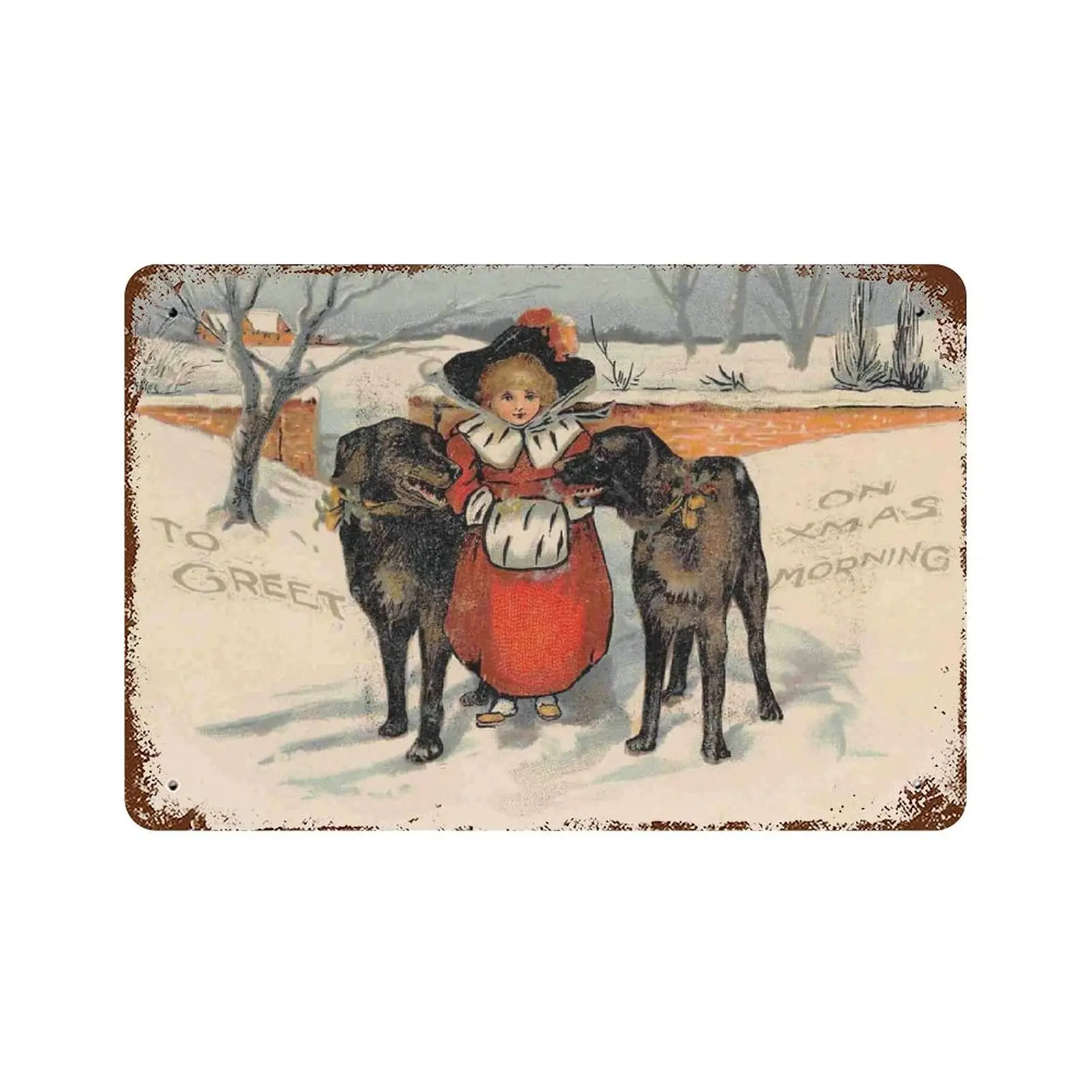 Dreacoss Metal tin Sign,Retro Style, Novelty Poster,Iron Painting,Girl with Large Dogs Merry Christmas Holiday Greetings Tin Sig
Dreacoss Metal tin Sign,Retro Style, Novelty Poster,Iron Painting,Girl with Large Dogs Merry Christmas Holiday Greetings Tin Sig