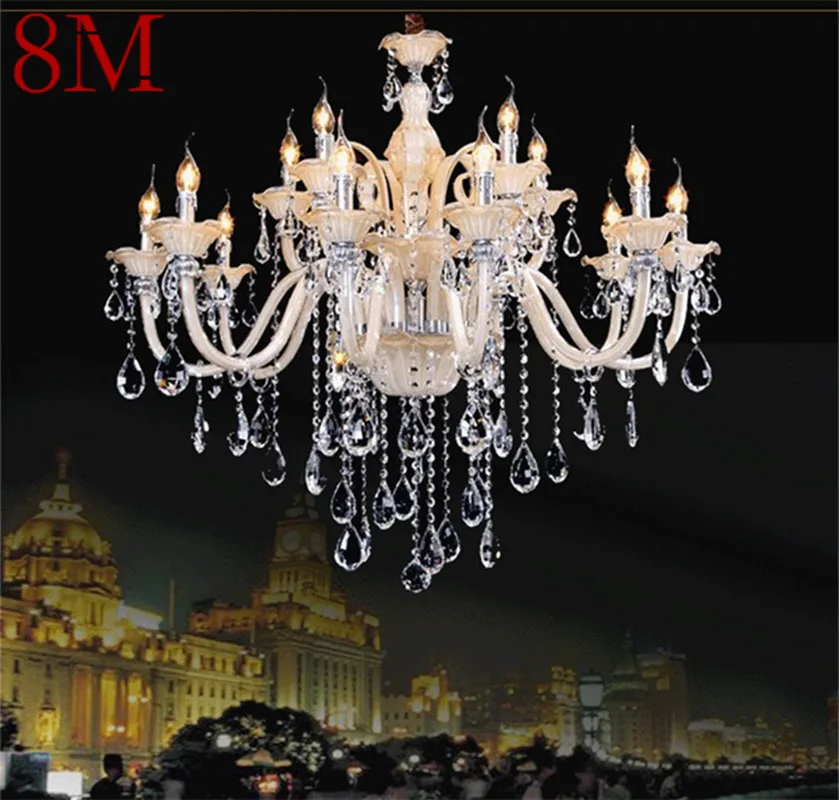 8M European style Chandelier Lamps LED Candle Crystal Pendant Lights Luxury Decorative Fixtures for Home Hotel Hall
8M European style Chandelier Lamps LED Candle Crystal Pendant Lights Luxury Decorative Fixtures for Home Hotel Hall