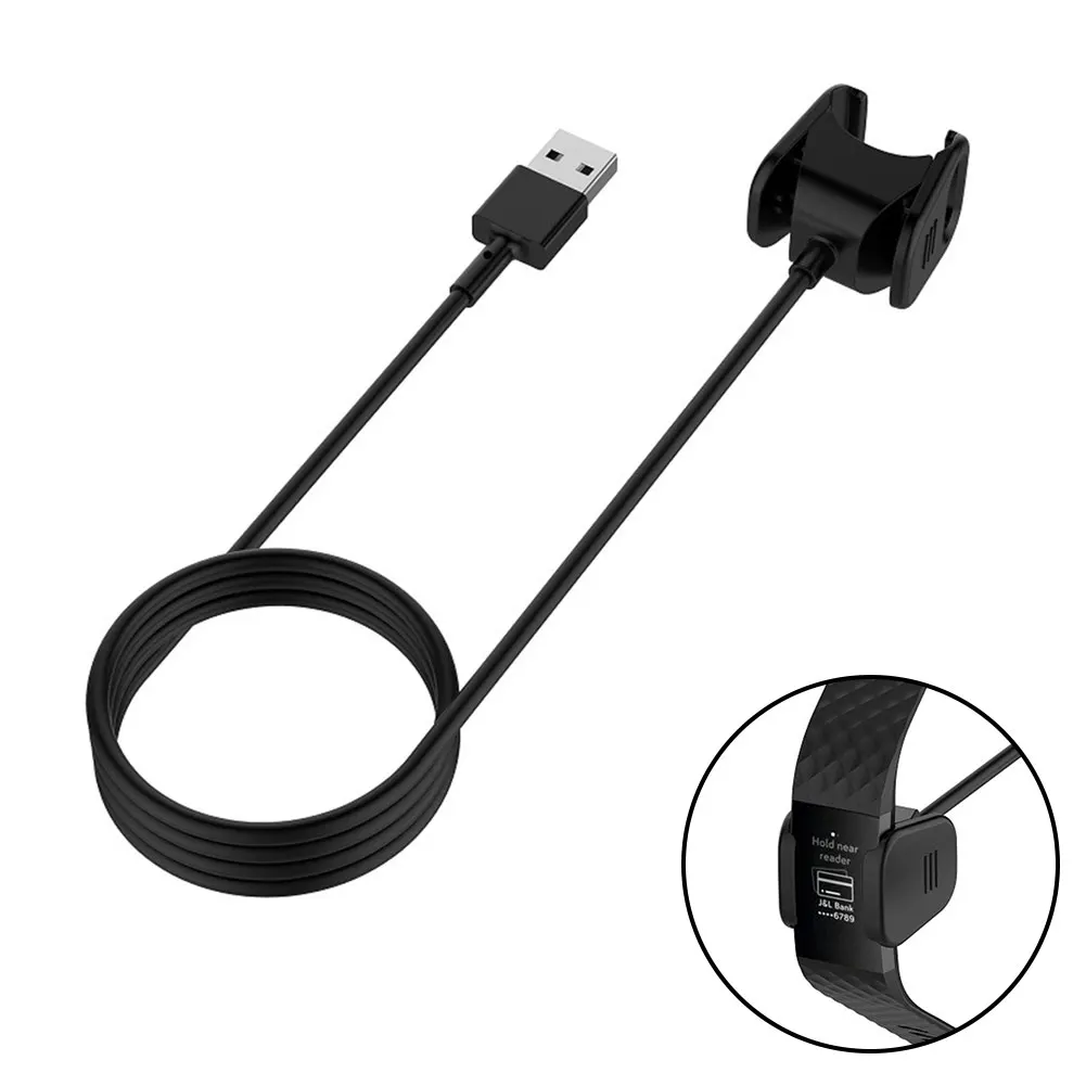 1m Black Charger Charging Cable For Fitbit Charge 3 Replacement USB Spare Fitness Tracker Watch Accessories
1m Black Charger Charging Cable For Fitbit Charge 3 Replacement USB Spare Fitness Tracker Watch Accessories