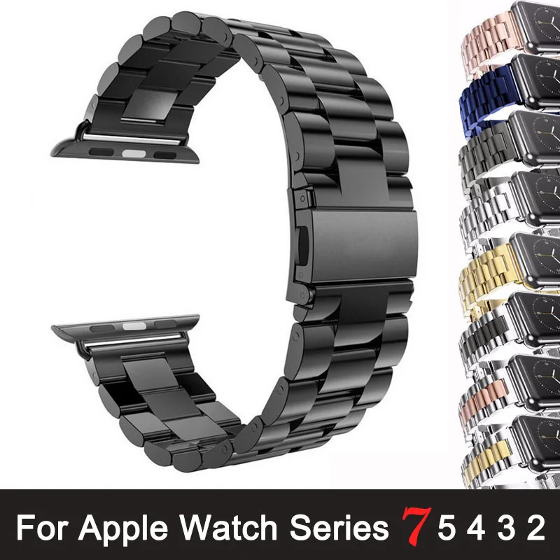 For Apple Watch Series 7 6 5 4 3 2 Band Strap 40mm 44mm 42mm Black Stainless Steel Bracelet Strap Adapter for iWatch Band 45mm
For Apple Watch Series 7 6 5 4 3 2 Band Strap 40mm 44mm 42mm Black Stainless Steel Bracelet Strap Adapter for iWatch Band 45mm