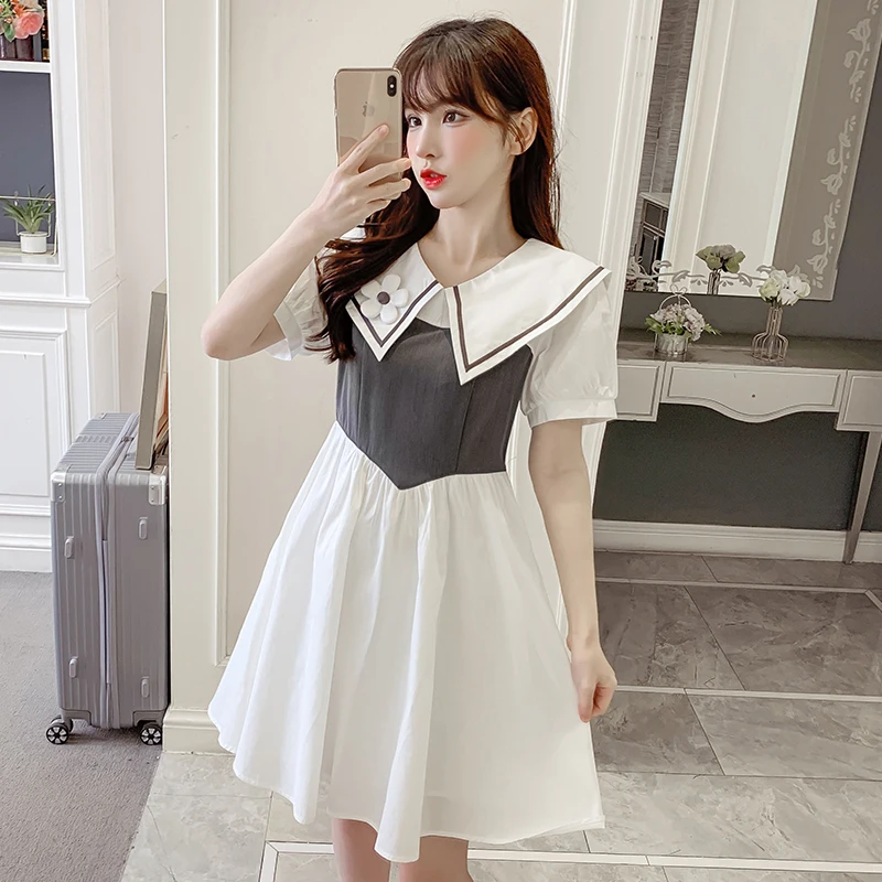 COIGARSAM Women's Summer Dress 2022 New Peter Pan Collar Gray Dresses Dropshipping 
COIGARSAM Women's Summer Dress 2022 New Peter Pan Collar Gray Dresses Dropshipping
