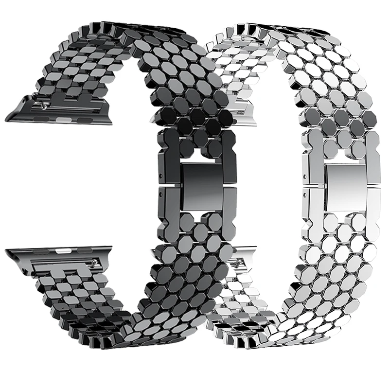 Stainless Steel Strap For Apple Watch Ultra 2 49mm 45mm 44/42/41/40mm 38mm Fish Scale Bracelet For iWatch Series 9 8 7 6 5 4 Se
Stainless Steel Strap For Apple Watch Ultra 2 49mm 45mm 44/42/41/40mm 38mm Fish Scale Bracelet For iWatch Series 9 8 7 6 5 4 Se