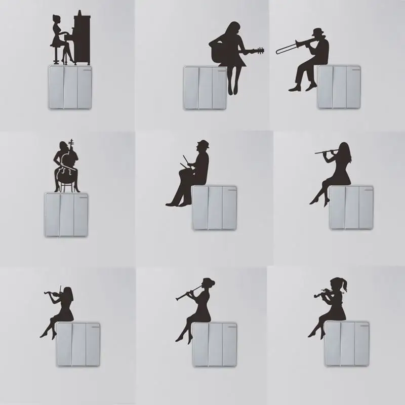 Fun Men and Women Music Performance Switch Stickers Silhouette Decal Switch Socket Decor Wall Stickers Self Adhesive Wallpaper
Fun Men and Women Music Performance Switch Stickers Silhouette Decal Switch Socket Decor Wall Stickers Self Adhesive Wallpaper