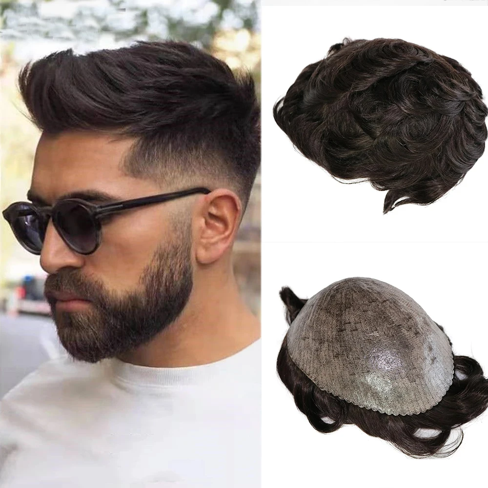 #1B Off Black Natrual Wave 100% Human Hair Thin Skin Base Toupee Durable Prosthesis Full Pu Men's Wig Replacement System Unit
#1B Off Black Natrual Wave 100% Human Hair Thin Skin Base Toupee Durable Prosthesis Full Pu Men's Wig Replacement System Unit