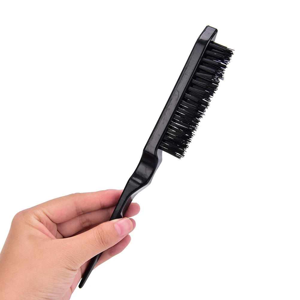 

Pro Salon Hairdressing Teasing Back Hair Combing Brush Slim Line Styling Comb Black Color 23CM Handle Combs For Hairstylist