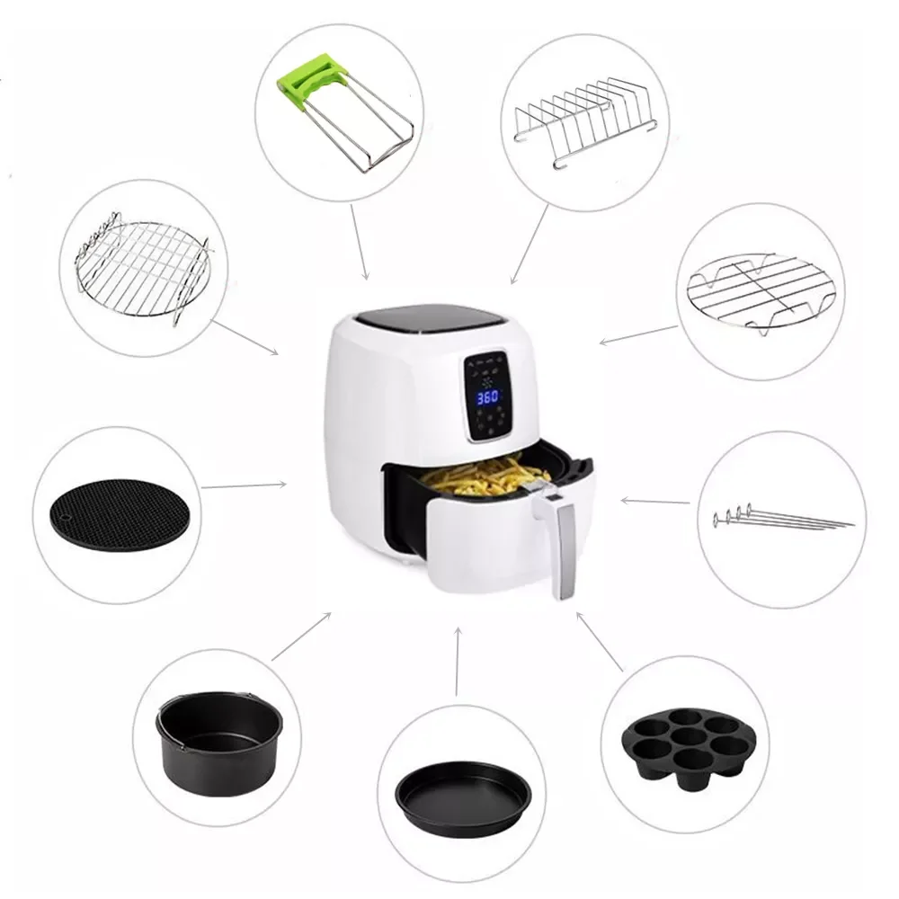 7inch/8inch High Quality Air Fryer Accessories for Gowise Phillips Cozyna and Secura 3.7 - 5.8QT All Airfryer
7inch/8inch High Quality Air Fryer Accessories for Gowise Phillips Cozyna and Secura 3.7 - 5.8QT All Airfryer