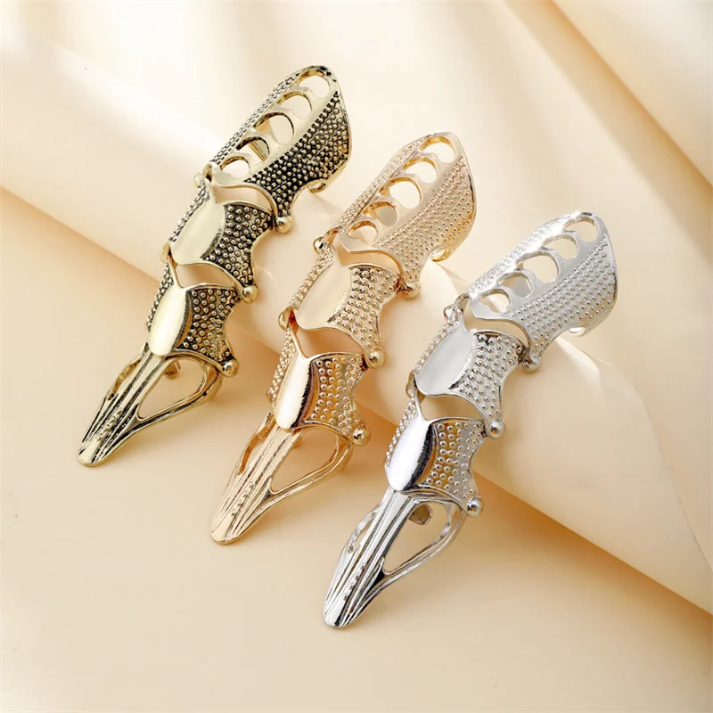 Fashion Cool Men Boys Hip Hop Punk Gothic Rock Scroll Joint Armor Knuckle Metal Full Finger Rings Gold Silver Cospaly DIY Ring
Fashion Cool Men Boys Hip Hop Punk Gothic Rock Scroll Joint Armor Knuckle Metal Full Finger Rings Gold Silver Cospaly DIY Ring