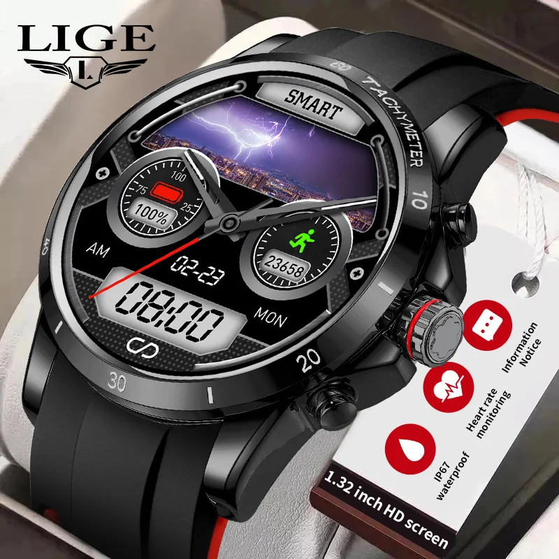 LIGE 2022 Men Smart Watch AMOLED HD Full Touch Screen Watches Heart Rate Sleep Clock Waterprof Bluetooth Call Smartwatch Men
LIGE 2022 Men Smart Watch AMOLED HD Full Touch Screen Watches Heart Rate Sleep Clock Waterprof Bluetooth Call Smartwatch Men