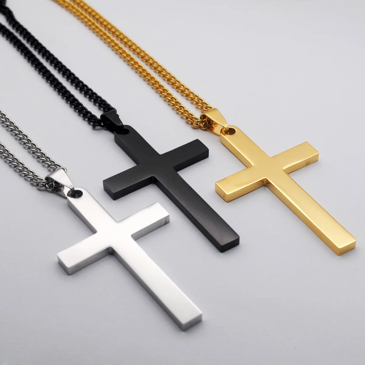 304 Stainless Steel Simple Cross Pendant Necklaces for Men Women Minimalist Christian Chain Necklace Religious Jewelry Gifts
304 Stainless Steel Simple Cross Pendant Necklaces for Men Women Minimalist Christian Chain Necklace Religious Jewelry Gifts