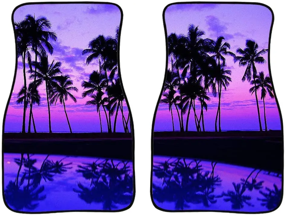 UNICEU Tropical Palm Trees Purple Sunset on Ocean Beach Nature Print Floor Mats Set for Car SUV Truck & Van 2 PCS for Front Seat
UNICEU Tropical Palm Trees Purple Sunset on Ocean Beach Nature Print Floor Mats Set for Car SUV Truck & Van 2 PCS for Front Seat