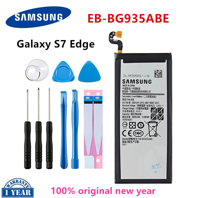 SAMSUNG Orginal EB-BG935ABE 3600mAh Battery for Samsung Galaxy S7 Edge SM-G935 G9350 G935F G935FD G935W8 G9350 +Tools
SAMSUNG Orginal EB-BG935ABE 3600mAh Battery for Samsung Galaxy S7 Edge SM-G935 G9350 G935F G935FD G935W8 G9350 +Tools