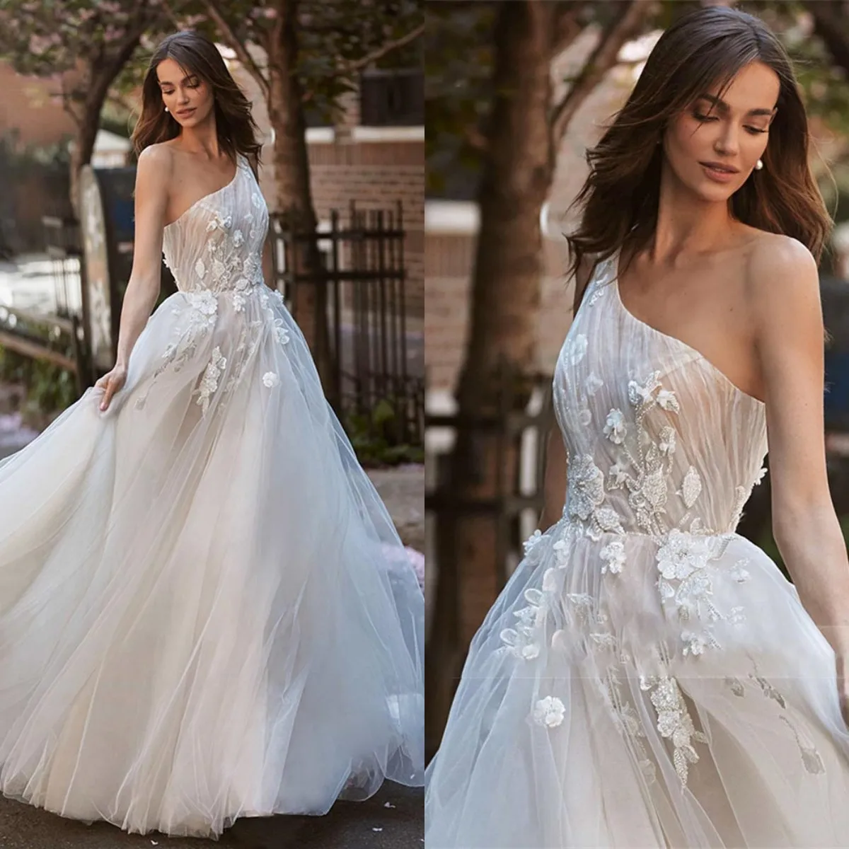 Boho A-line Wedding Dress 2023 Feminine Bride One Shoulder 3D Flowers Beads Appliques Tulle Modern Bridal Gown Vestidos De Novia
Boho A-line Wedding Dress 2023 Feminine Bride One Shoulder 3D Flowers Beads Appliques Tulle Modern Bridal Gown Vestidos De Novia