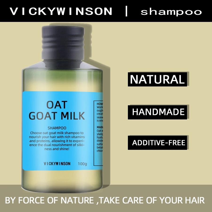 VICKYWINSON Oat Goat Milk Shampoo 100ml Balance scalp oil secretion, deep nourishing hair, moisturizing, repair damaged hair
VICKYWINSON Oat Goat Milk Shampoo 100ml Balance scalp oil secretion, deep nourishing hair, moisturizing, repair damaged hair