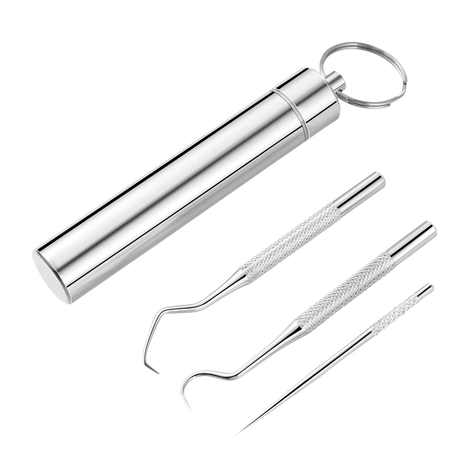 

Teeth Picker Metal Toothpick Kit Tartar Remover Picks Reusable Toothpicks Plaque Tarter Scraper Dental