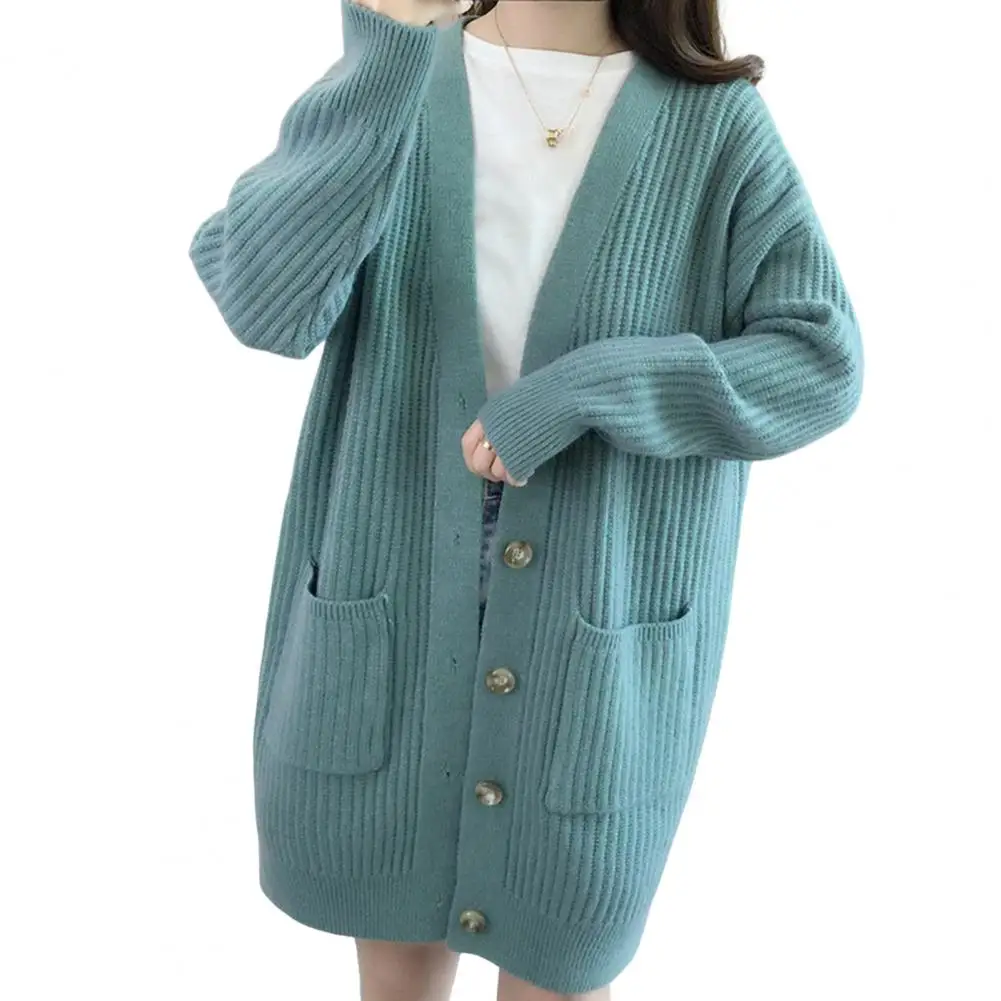 Autumn Women Long Sleeve Pockets Single Breasted Knitted Sweaters Jackets Casual Ribbed Solid Color Knit Cardigans Female куртки
Autumn Women Long Sleeve Pockets Single Breasted Knitted Sweaters Jackets Casual Ribbed Solid Color Knit Cardigans Female куртки