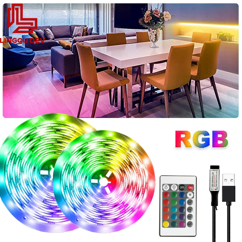 LED Strip Light RGB 5050 Decoration for Bedroom Infrared remote control color LED 5V Neon Lighting for Room светодиодная лента
LED Strip Light RGB 5050 Decoration for Bedroom Infrared remote control color LED 5V Neon Lighting for Room светодиодная лента