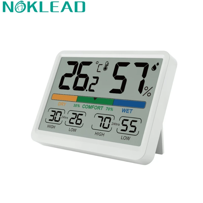 NOKLEAD 3.4 Inch LCD Digital Temperature Humidity Meter Home Indoor Thermometer Hygrometer Weather Station For Office Dropship
NOKLEAD 3.4 Inch LCD Digital Temperature Humidity Meter Home Indoor Thermometer Hygrometer Weather Station For Office Dropship