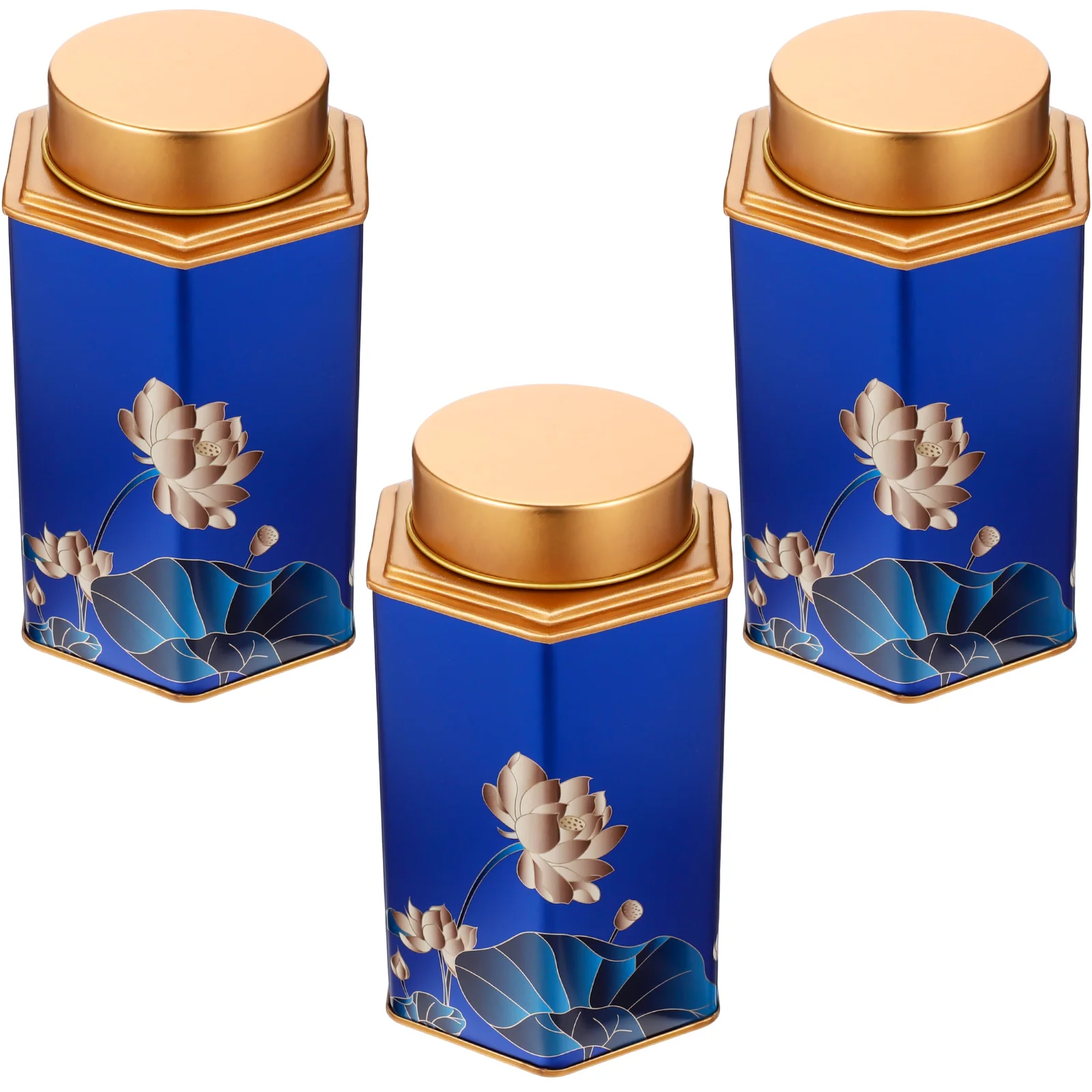 

3Pcs Metal Sealed Jar Tea Canister Small Tin Cans Tea Tins for Loose Tea with Lid for Loose Tea Storage