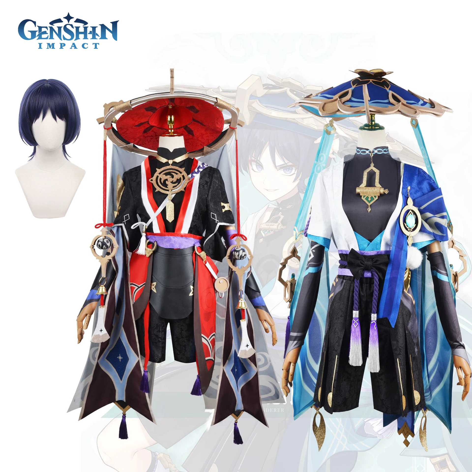 Game Genshin Impact Scaramouche Cosplay Costume Wanderer Balladeer Suit Short Blue Wig Hat Coat Pants Uniform for Party Carnival
Game Genshin Impact Scaramouche Cosplay Costume Wanderer Balladeer Suit Short Blue Wig Hat Coat Pants Uniform for Party Carnival