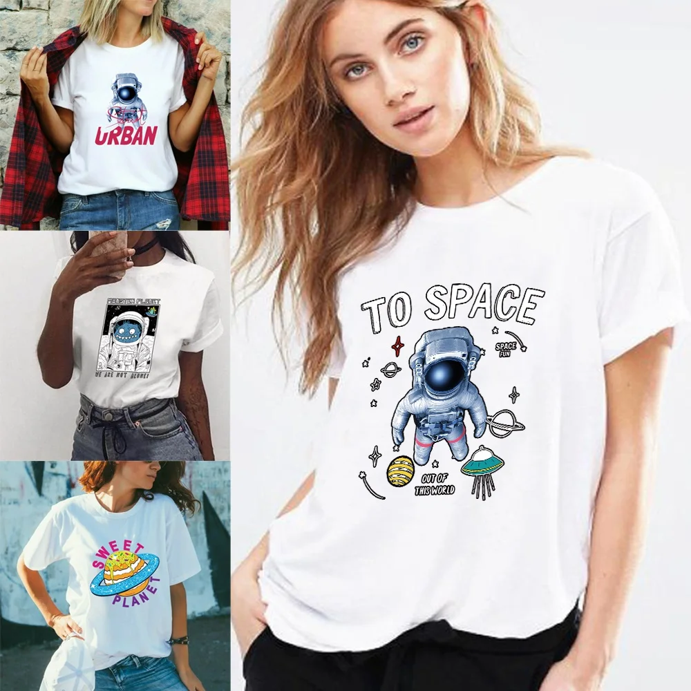 T-Shirts Women's Round Neck Breathable Short Sleeves Simple Astronaut Printed 2022 Summer Fashion Casual Women's T-Shirt Tops
T-Shirts Women's Round Neck Breathable Short Sleeves Simple Astronaut Printed 2022 Summer Fashion Casual Women's T-Shirt Tops