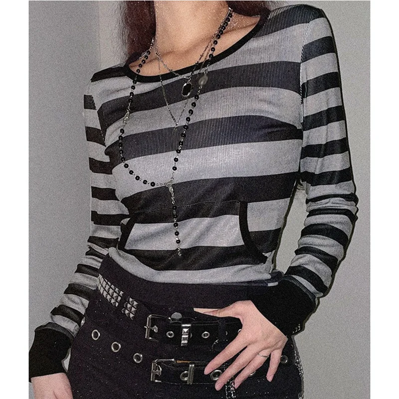 Harajuku Fashion Striped Long Sleeve T Shirt Oversized Hoodie Ladies Vintage High Street Sweatshirts Streetwear
Harajuku Fashion Striped Long Sleeve T Shirt Oversized Hoodie Ladies Vintage High Street Sweatshirts Streetwear