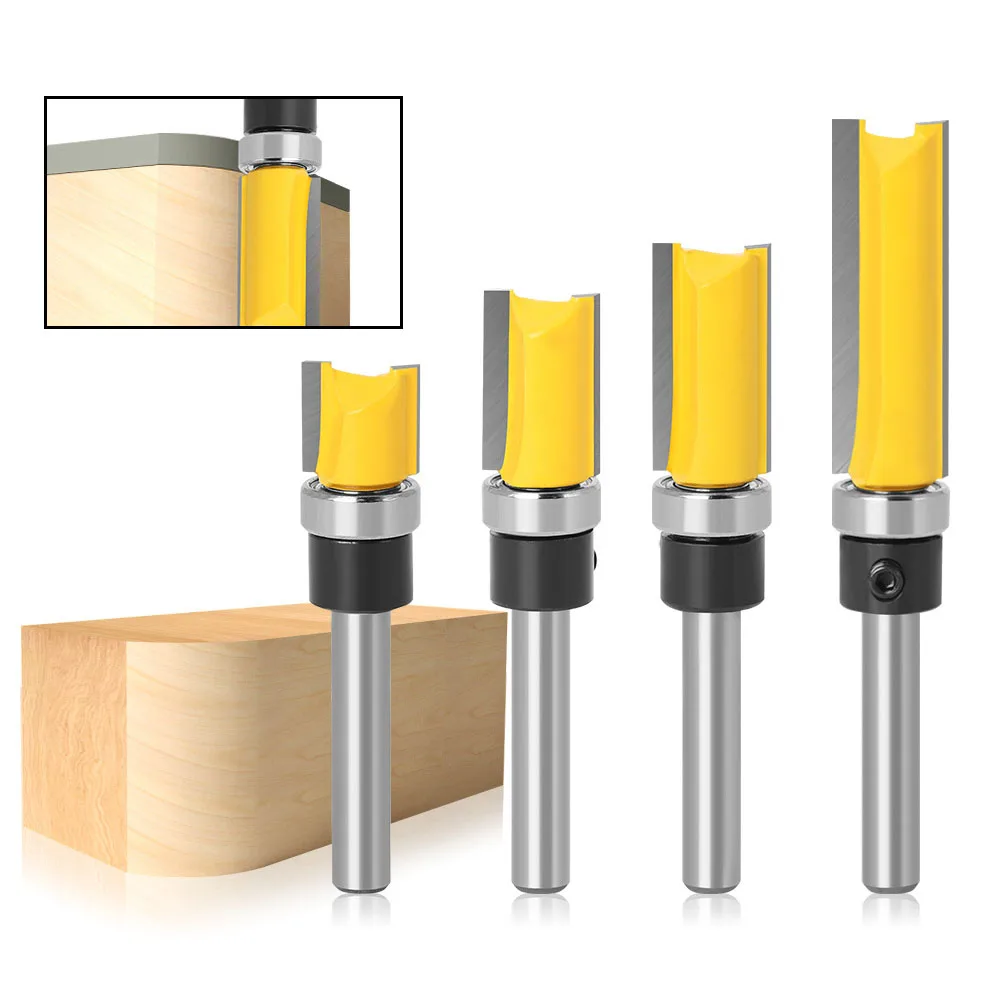 1/4inch Shank Flush Trim Router Bit Blade Template Pattern Bit Bearing 1/2" Straight End Mill Woodworking Milling Cutter
1/4inch Shank Flush Trim Router Bit Blade Template Pattern Bit Bearing 1/2" Straight End Mill Woodworking Milling Cutter