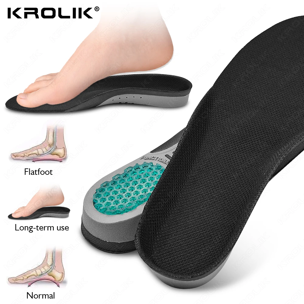 KROLIK Premium Gel Arch Support For Women / Men Flat Foot Health Sole Pad Orthopedic Plantar Fasciitis Unisex Foot Pain Insoles
KROLIK Premium Gel Arch Support For Women / Men Flat Foot Health Sole Pad Orthopedic Plantar Fasciitis Unisex Foot Pain Insoles