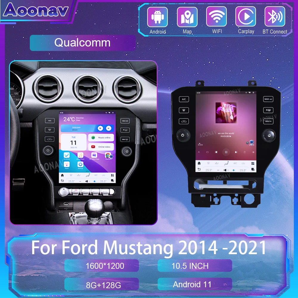 128G Qualcomm Car Radio For Ford Mustang 2014 2015 -2021 Auto Stereo GPS Navigation Multimedia Player Wireless Carplay Unit
128G Qualcomm Car Radio For Ford Mustang 2014 2015 -2021 Auto Stereo GPS Navigation Multimedia Player Wireless Carplay Unit