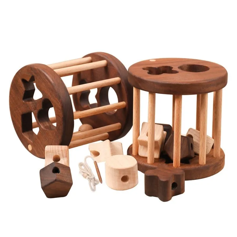 1Set Wooden Rattles Shapes Threading Toy Montessori Geometric String Threading Game Kids Education Block Toys For Children Gifts
1Set Wooden Rattles Shapes Threading Toy Montessori Geometric String Threading Game Kids Education Block Toys For Children Gifts
