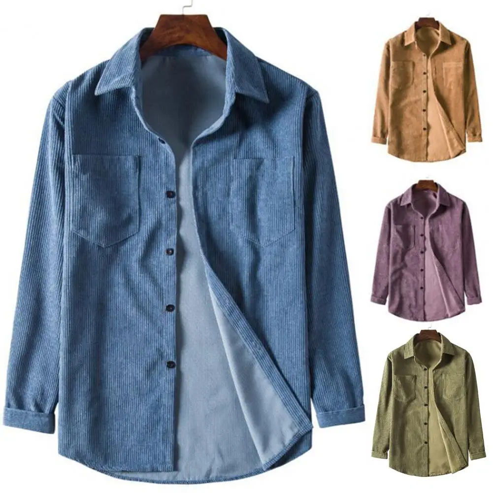 Autumn Shirt Solid Color Pockets Comfortable Soft Single-breasted Long Sleeves Loose Turn-down Collar Men Tops Men Clothes
Autumn Shirt Solid Color Pockets Comfortable Soft Single-breasted Long Sleeves Loose Turn-down Collar Men Tops Men Clothes
