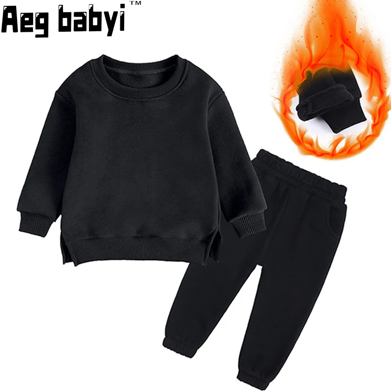 Зимний комплект с толстовкой для маленьких мальчиков и девочек, модный осенний флисовый пуловер и брюки, комплект из 2 предметов, детский спортивный костюм, костюм 
Зимний комплект с толстовкой для маленьких мальчиков и девочек, модный осенний флисовый пуловер и брюки, комплект из 2 предметов, детский спортивный костюм, костюм