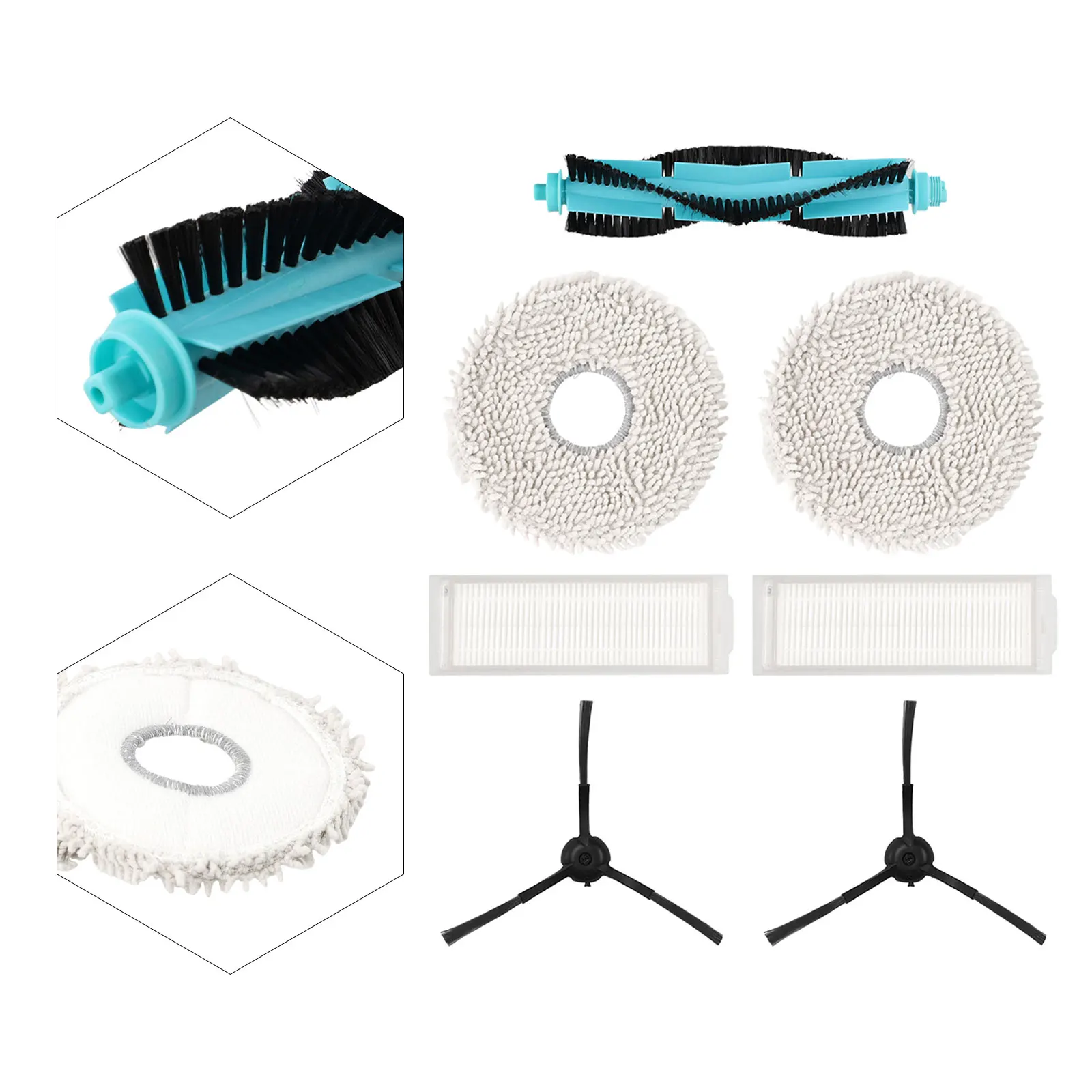 Revitalize Your Vacuum Cleaner Replacement Set for Cecotec For Conga 11090 Spin Main SIde Brush Filter Mop Cloth
Revitalize Your Vacuum Cleaner Replacement Set for Cecotec For Conga 11090 Spin Main SIde Brush Filter Mop Cloth
