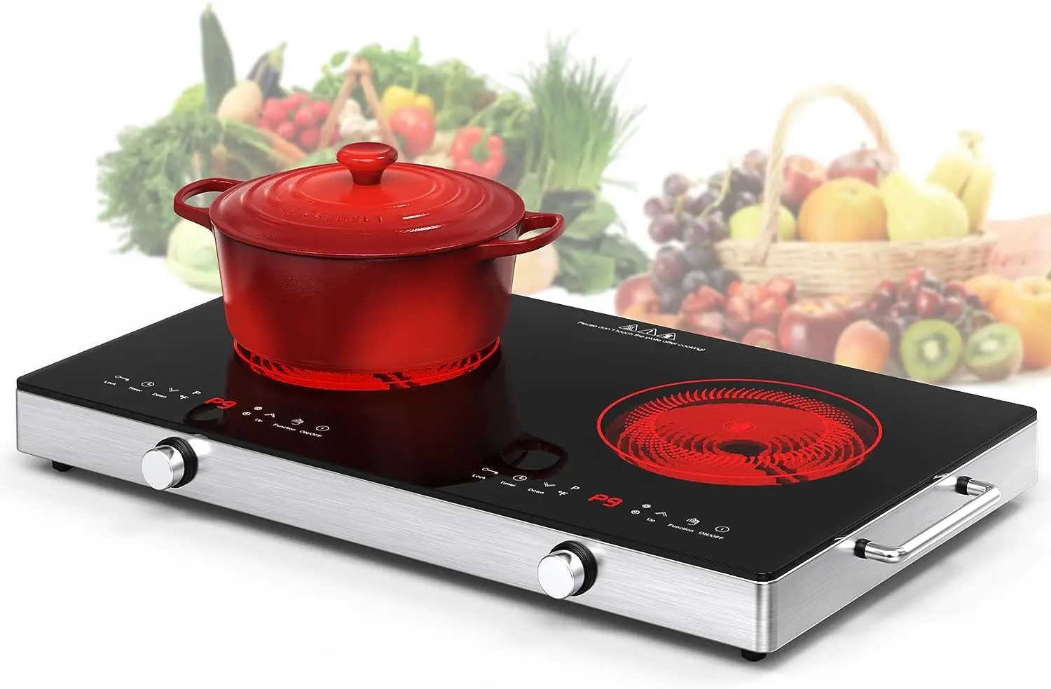 2400W Stove Top with Knob Control,9 Power Levels, Kids Lock & Timer, Hot Surface Indicator, Overheat Protection,12 Inch Bui
2400W Stove Top with Knob Control,9 Power Levels, Kids Lock & Timer, Hot Surface Indicator, Overheat Protection,12 Inch Bui