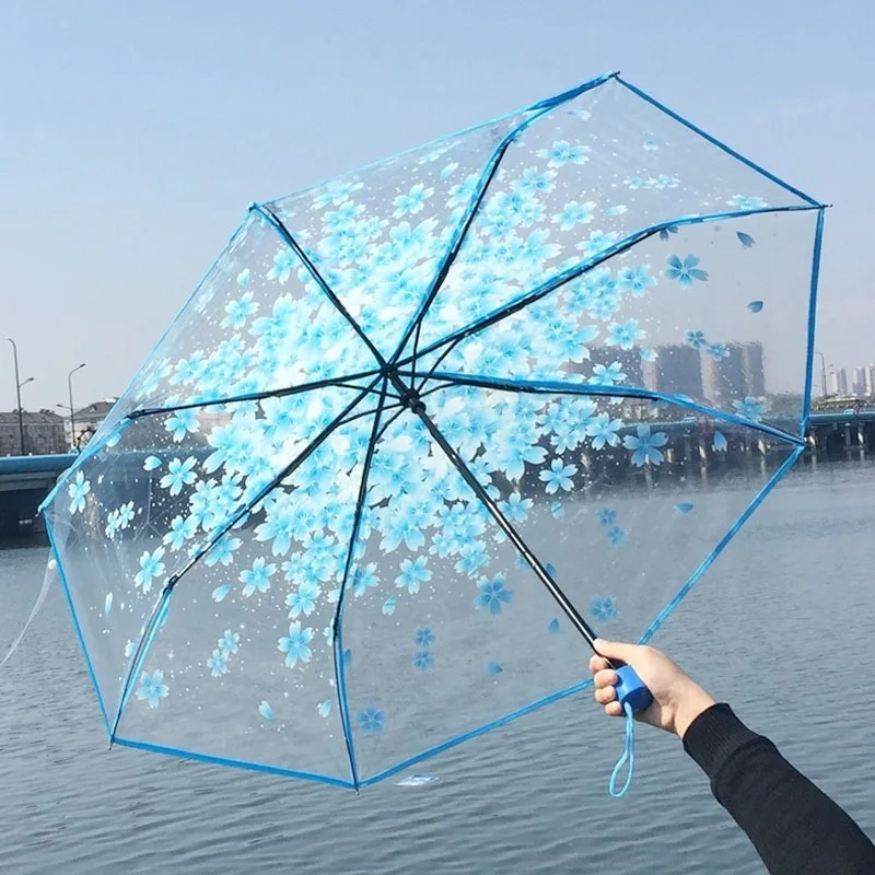 Fashion Anti-UV Sun/Rain Umbrella Transparent Clear Umbrella Cherry Blossom Mushroom Apollo Sakura 3 Fold Umbrella Rain Gear
Fashion Anti-UV Sun/Rain Umbrella Transparent Clear Umbrella Cherry Blossom Mushroom Apollo Sakura 3 Fold Umbrella Rain Gear